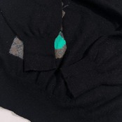 カシミヤ100% EERDUOSI オルドス キャラクター ニット セーター 40/ブラック系 レディース