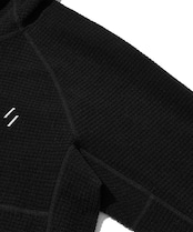 THERMOSQUARE FLEECE ZIP HOODIE_BLACK