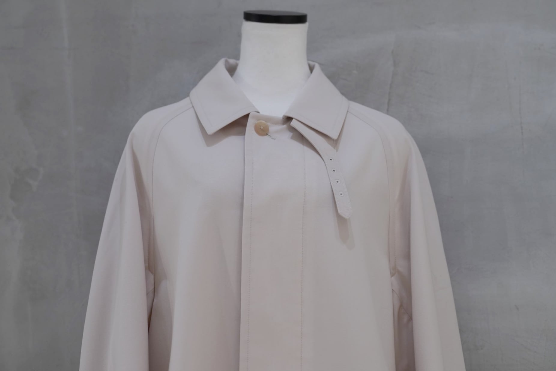 2025SALE】 AURALEE wool Max canvas chambray SOUTIEN collar coat