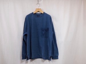 CURLY” NATURAL INDIGO L/S TEE “ TEE “ANTIQUE”