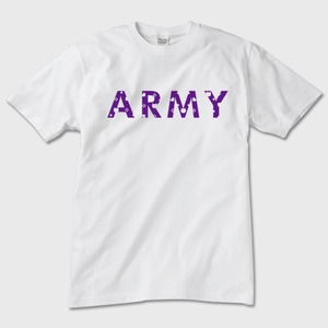 【ねこTシャツ】ARMY Tシャツ 白 猫デザイン