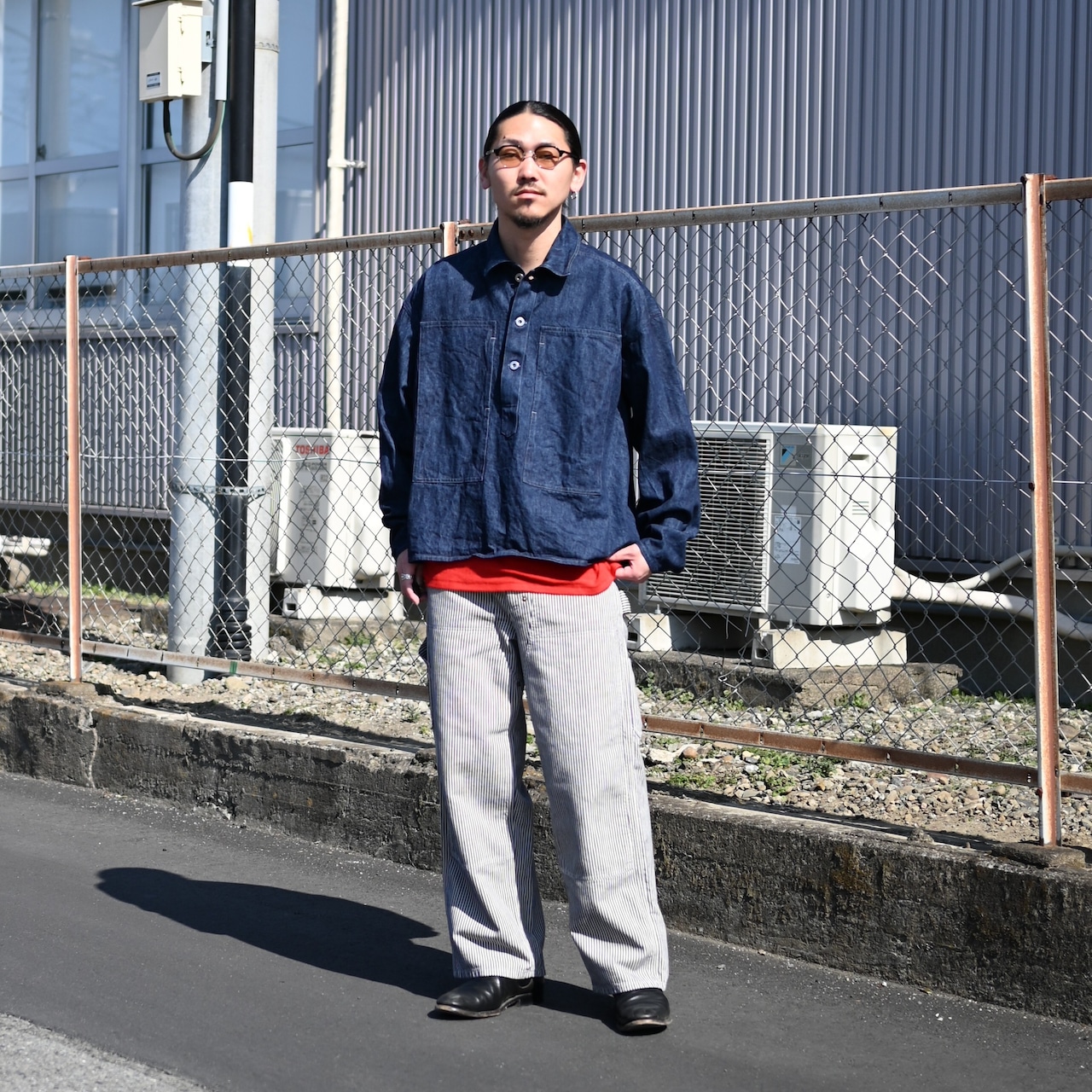 auberge新作のANTON(アントン),インテリムUSアーミーシャツコーディネート