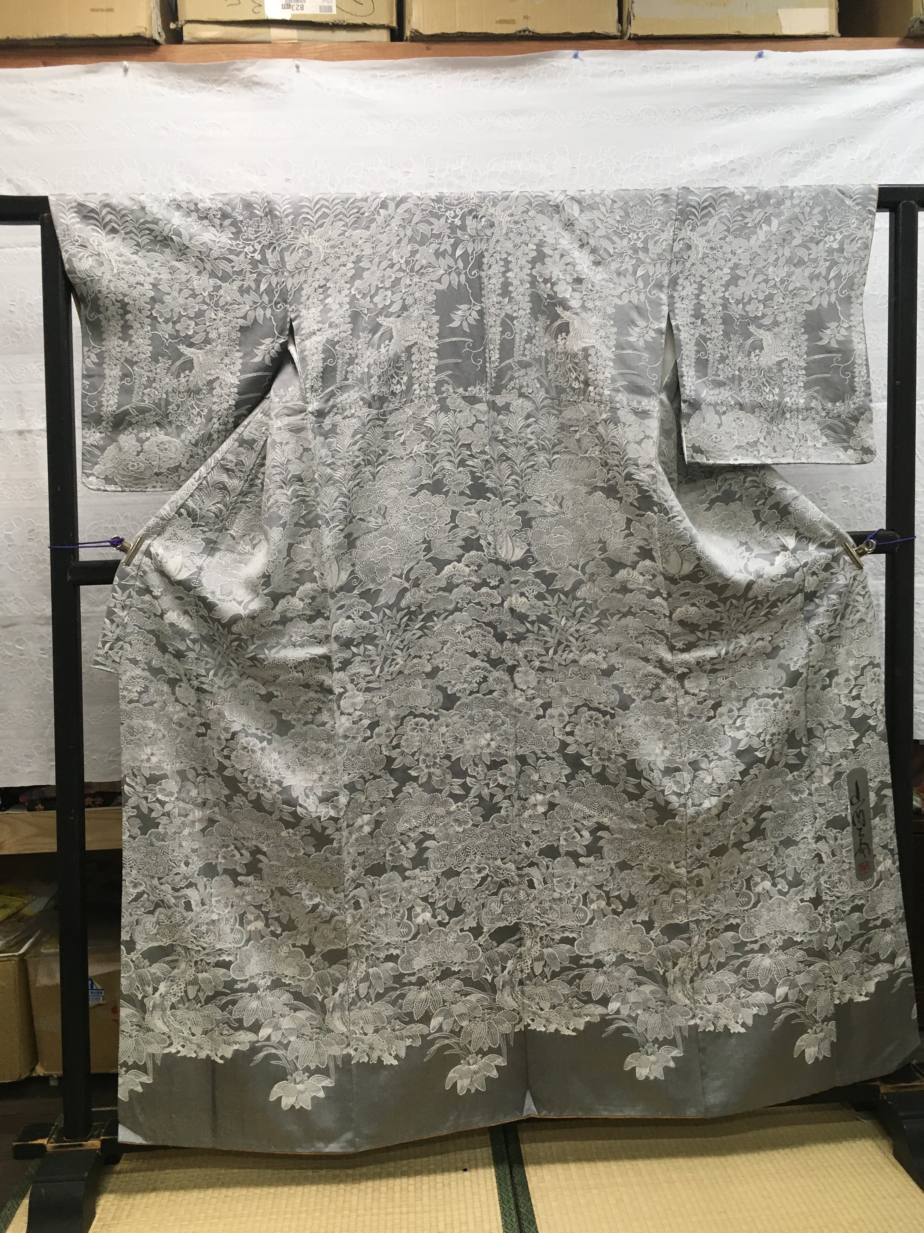 沖縄の作家、山岡古都の無地訪問着