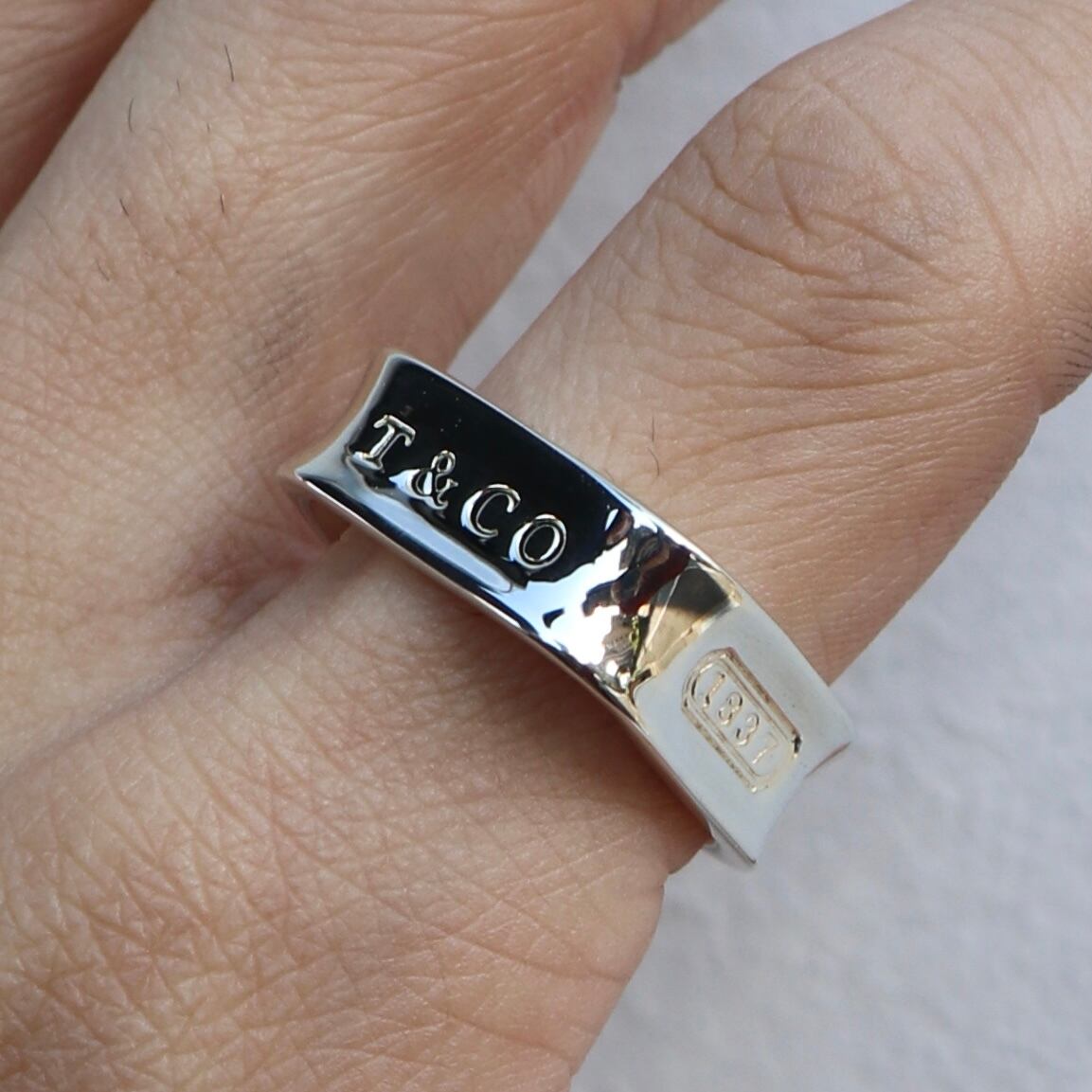 TIFFANY&Co. ティファニー 1837 ナローリング スリム17.5号 - リング・指輪