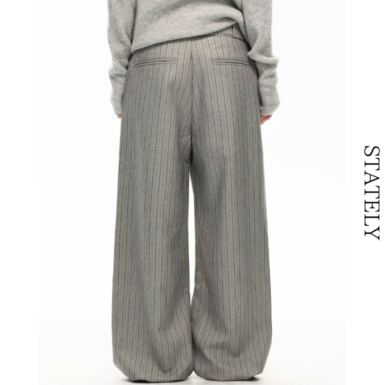Pinstripe Belt ワイドスラックス_B170・画像9