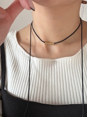 コードチョーカーロングネックレス