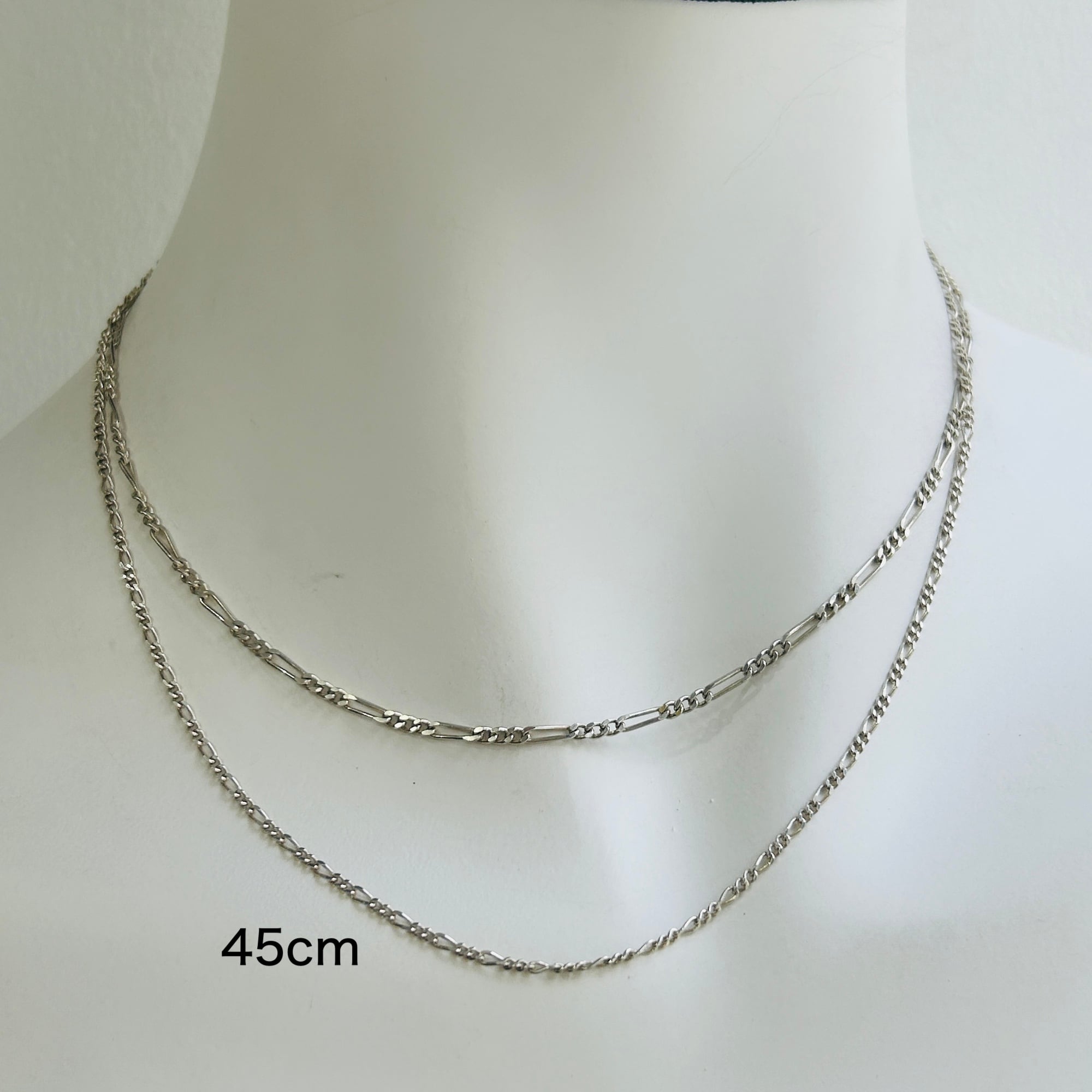 フランスシルバー925 フィガロチェーン（45cm） | Milo Antiques & Vintage