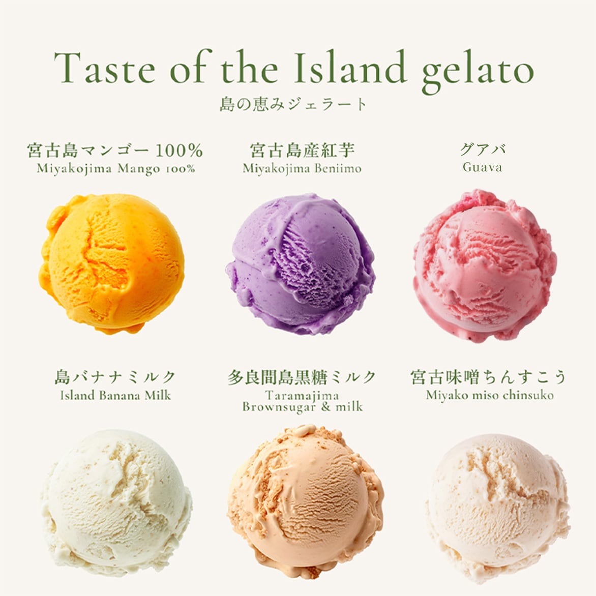 島の恵みジェラート（8個セット） | Ikemajima gelato cafe Ninufa