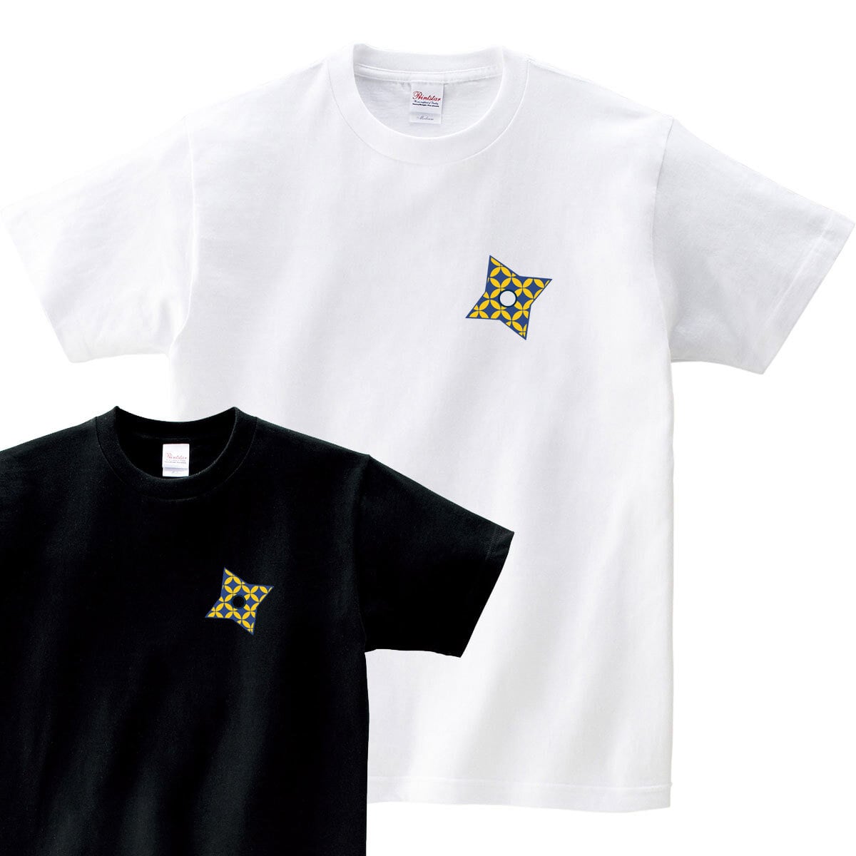 伝統的な和柄模様と和モチーフとのコンビネーション ワンポイント Tシャツ cl32