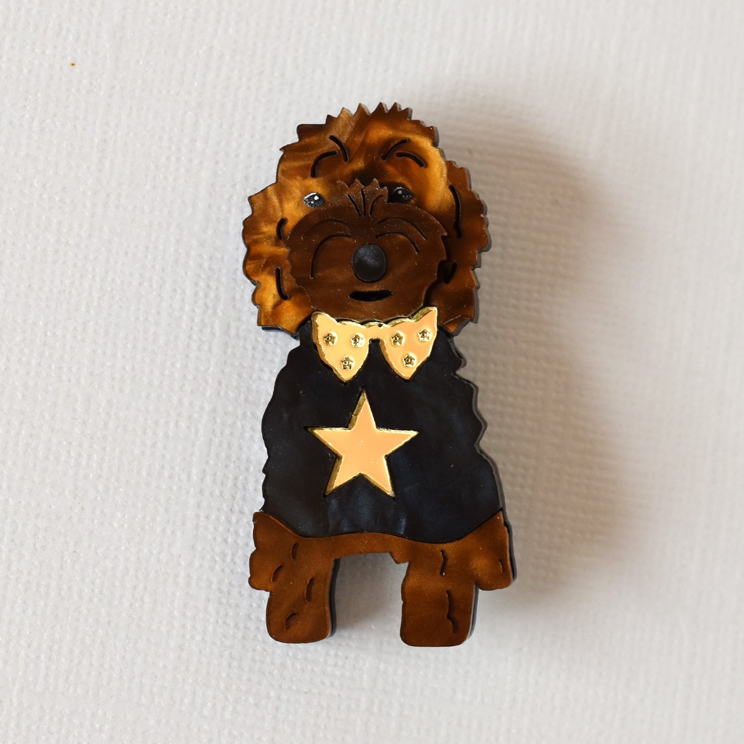アクリル製 わんこブローチ＆バッジ Dogモチーフ ポーコピノ Pocopino