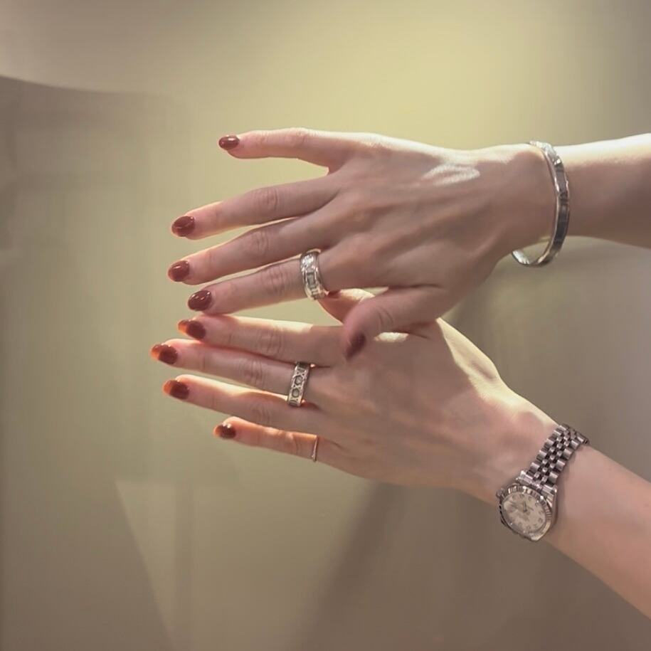 TIFFANY&CO】2332 時を纏う シルバー925 10号アトラスリング指輪