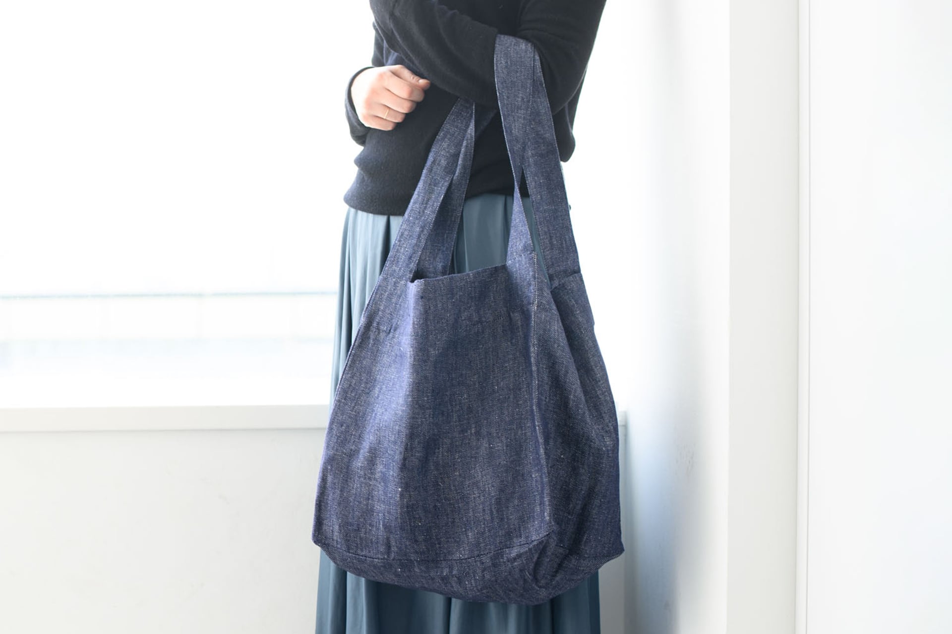 fog linen work リネンのトートバッグ ネイビーモデル | 天然生活 ONLINE SHOP
