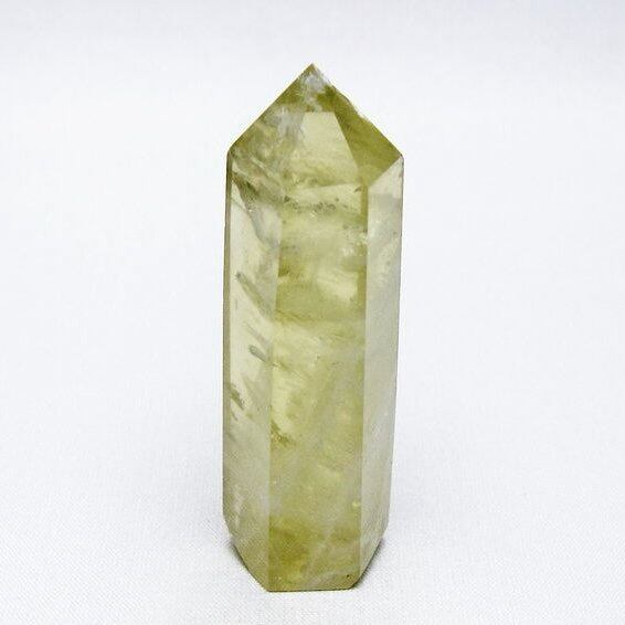 シトリンクォーツ 六角柱 シトリン ポイント 置物 一点物 142-10473