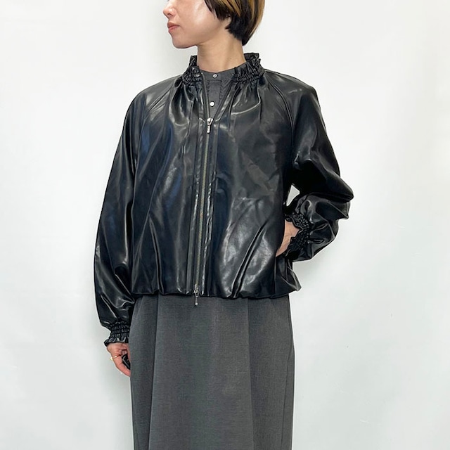 MARILYN MOON マリリンムーン soft eco-leather blouson 4253-127 2025秋冬新作 [送料無料]