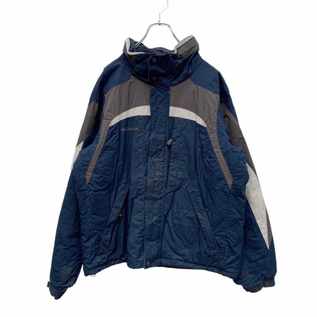 Columbia マウンテンパーカー M ネイビー グレー ホワイト コロンビア 