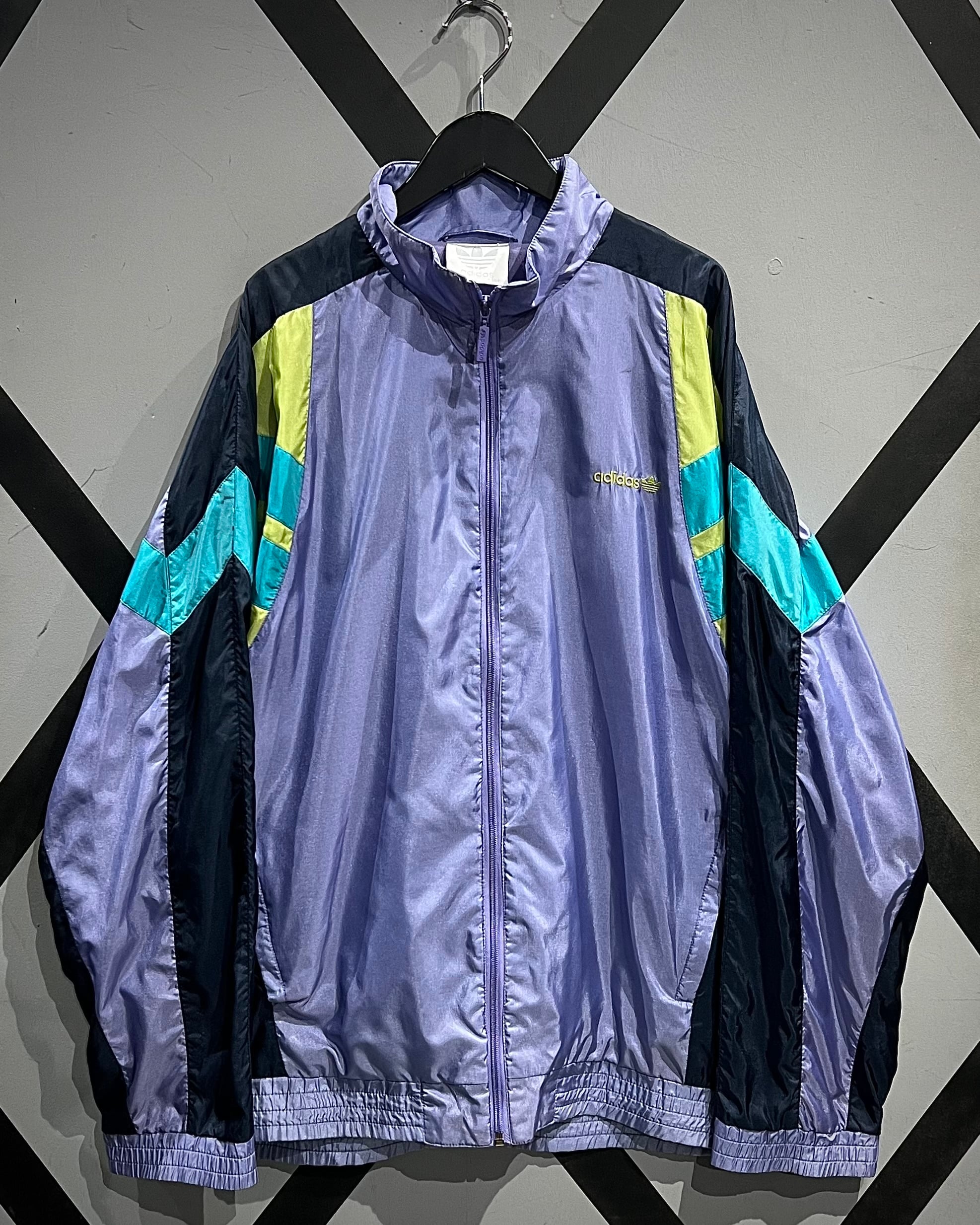 X VINTAGE】80's “adidas”Futuristic Coloring Vintage Loose Nylon