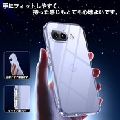 Google Pixel 9a ケース クリア 黄変防止 グーグルピクセル9a 専用 耐衝撃 ガラスフイルム保護付き 指紋防止 落下防止 耐久性 ストラップホール付 薄型 軽量 ソフトカバー ワイヤレス充電対応 googleピクセル9a用 XIWXI
