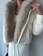 【新作5％OFF・3日間】FoxFur 100% & Goose-Down100% Short Padding_2colors