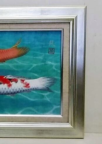 鯉の額縁 郡上本染 額入り 鯉のぼり2匹 | 渡辺染物店｜郡上八幡屋-特産品通販-
