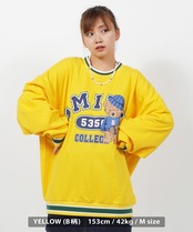 \SALE/◆ヘビーウェイト ベアープリント スウェットシャツ◆br-40122
