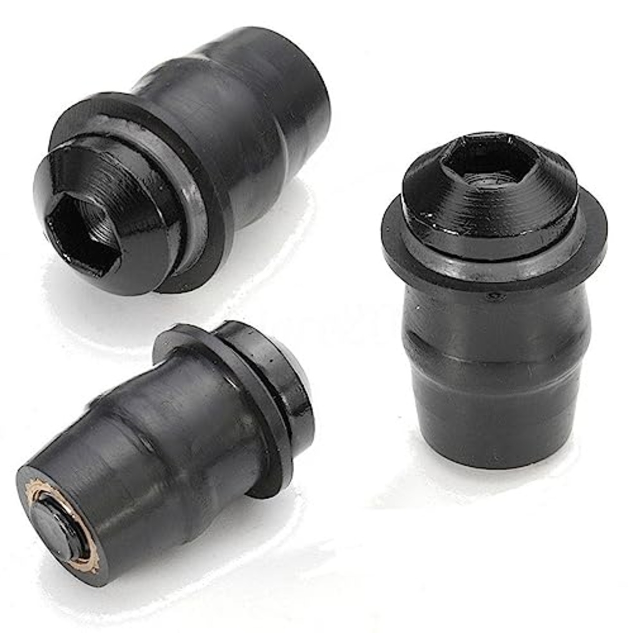 LOYELEY スクリーンボルト 10個セット M5 5mm ボルト ウェルナット 風防ネジ ウインドスクリーン カウルやスクリーンの固定 ワッシャー・六角レンチ付き カヤック オートバイ バイク用 (ブラック)