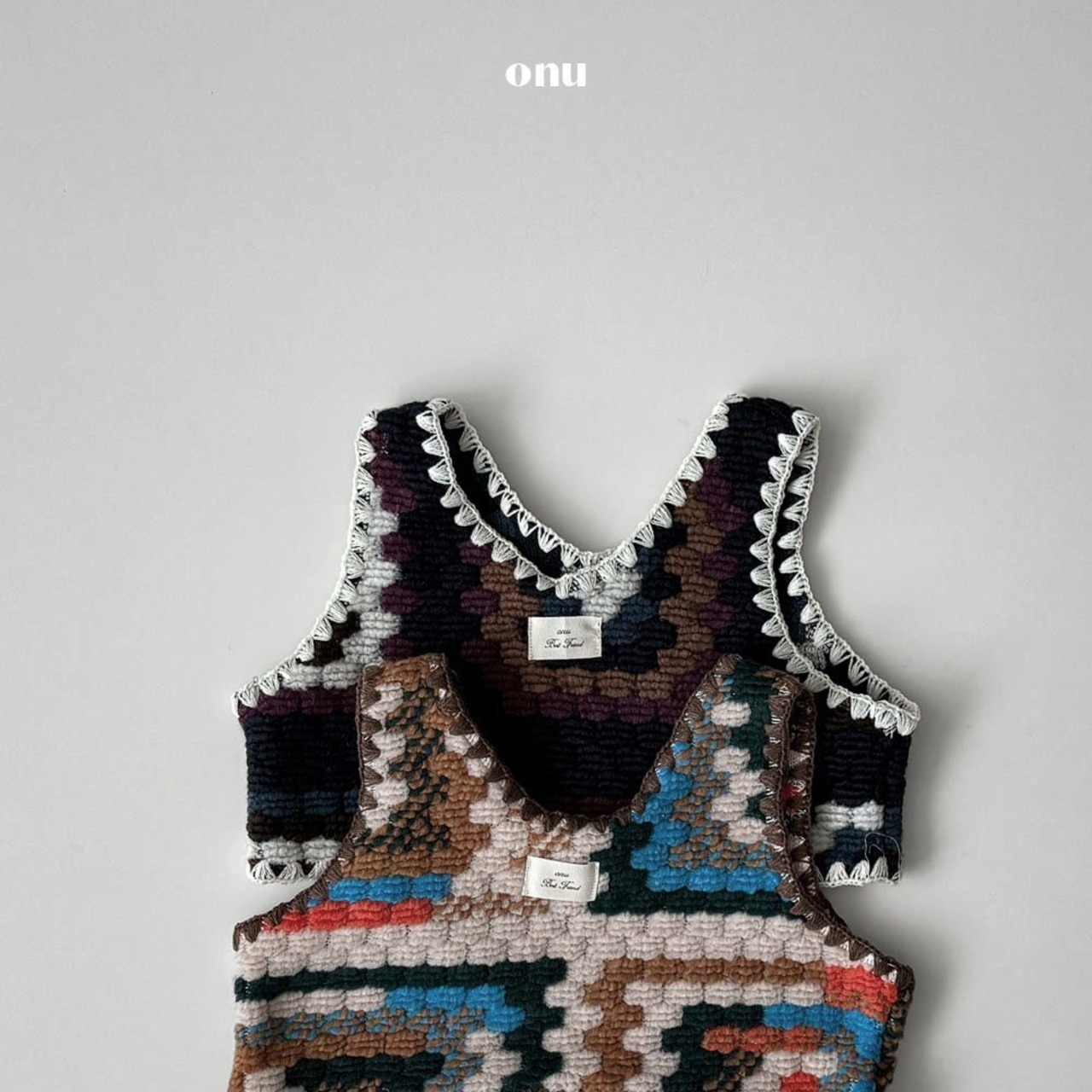【ONU】メロカラーニットベスト オレンジ 80〜120cm 2025 WINTER 韓国子供服 - 4