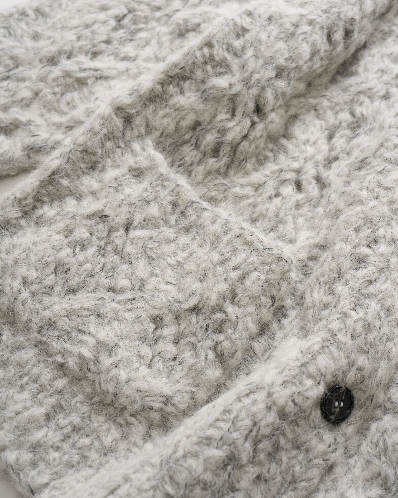Fluffy Hand Lacy Cardigan Knit