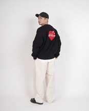 【#Re:room】CACTUS HEART APPLIQUE MALL KNIT［REK164］