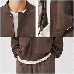 シンプル無地スタジアムブルゾン　940