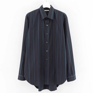 ■HEUGN（ユーゲン） Alan SHIRT0128 コットンストライプワンピースカラーシャツ