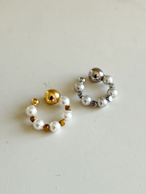 感動イヤーカフS/ シェルパール （dot)