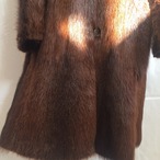 70s Hooded Fur Coat