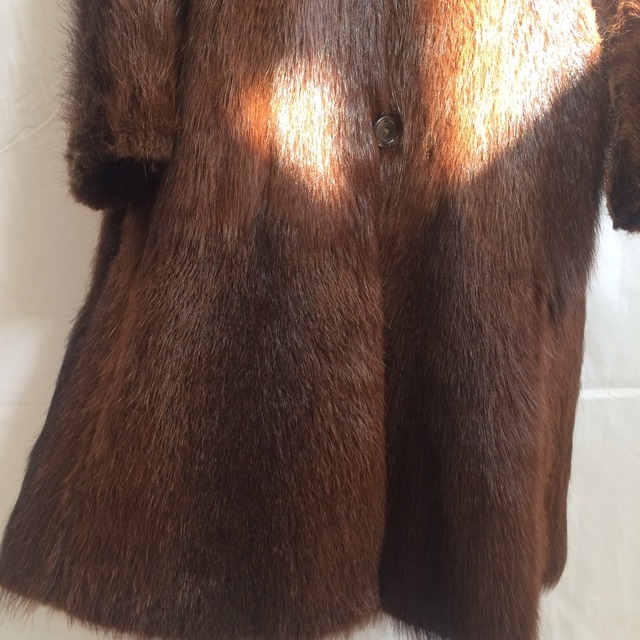 70s Hooded Fur Coat