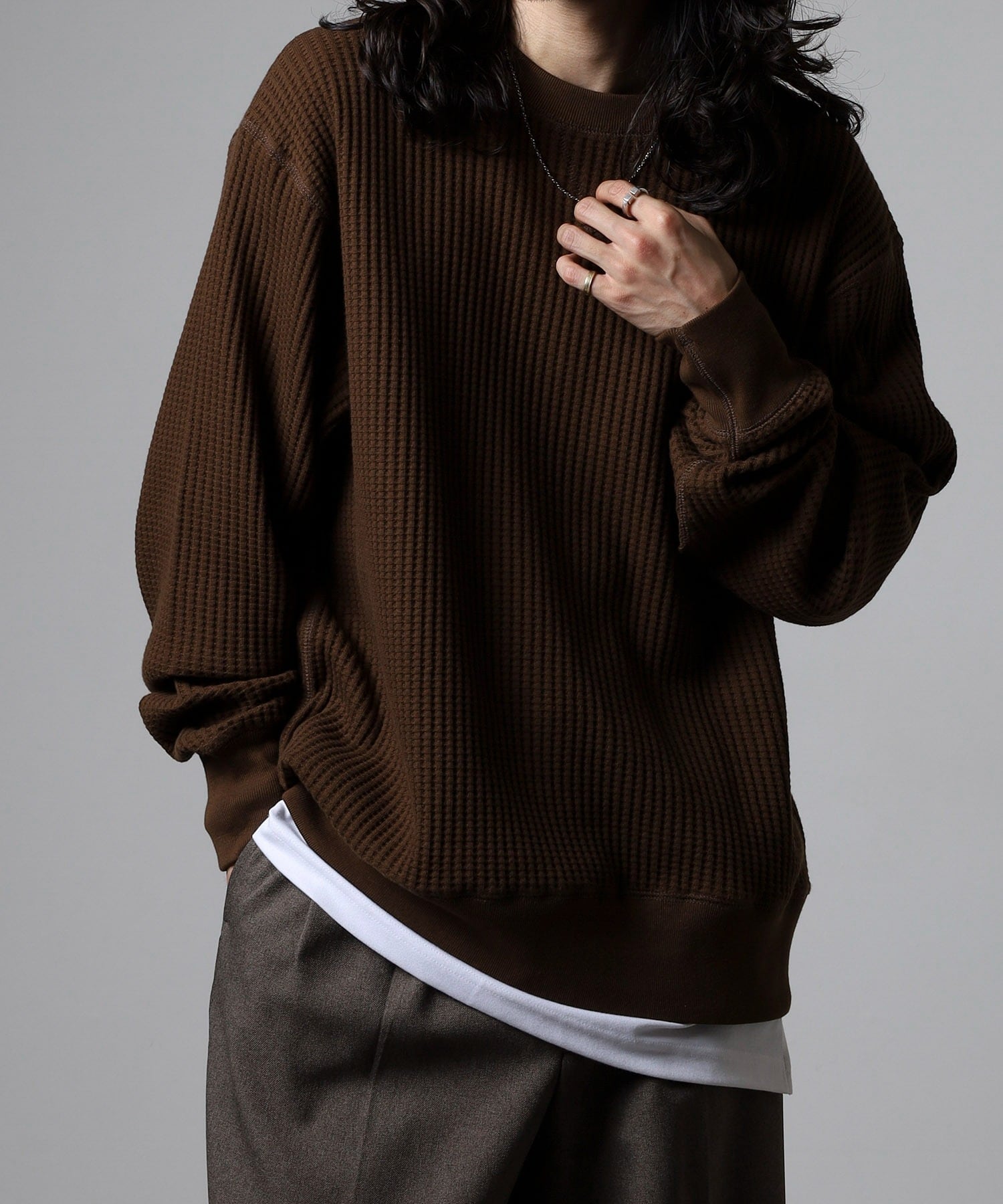 ビッグワッフルBIG SIZEクルーネック #JD042-52S | JEMORGAN ONLINE STORE