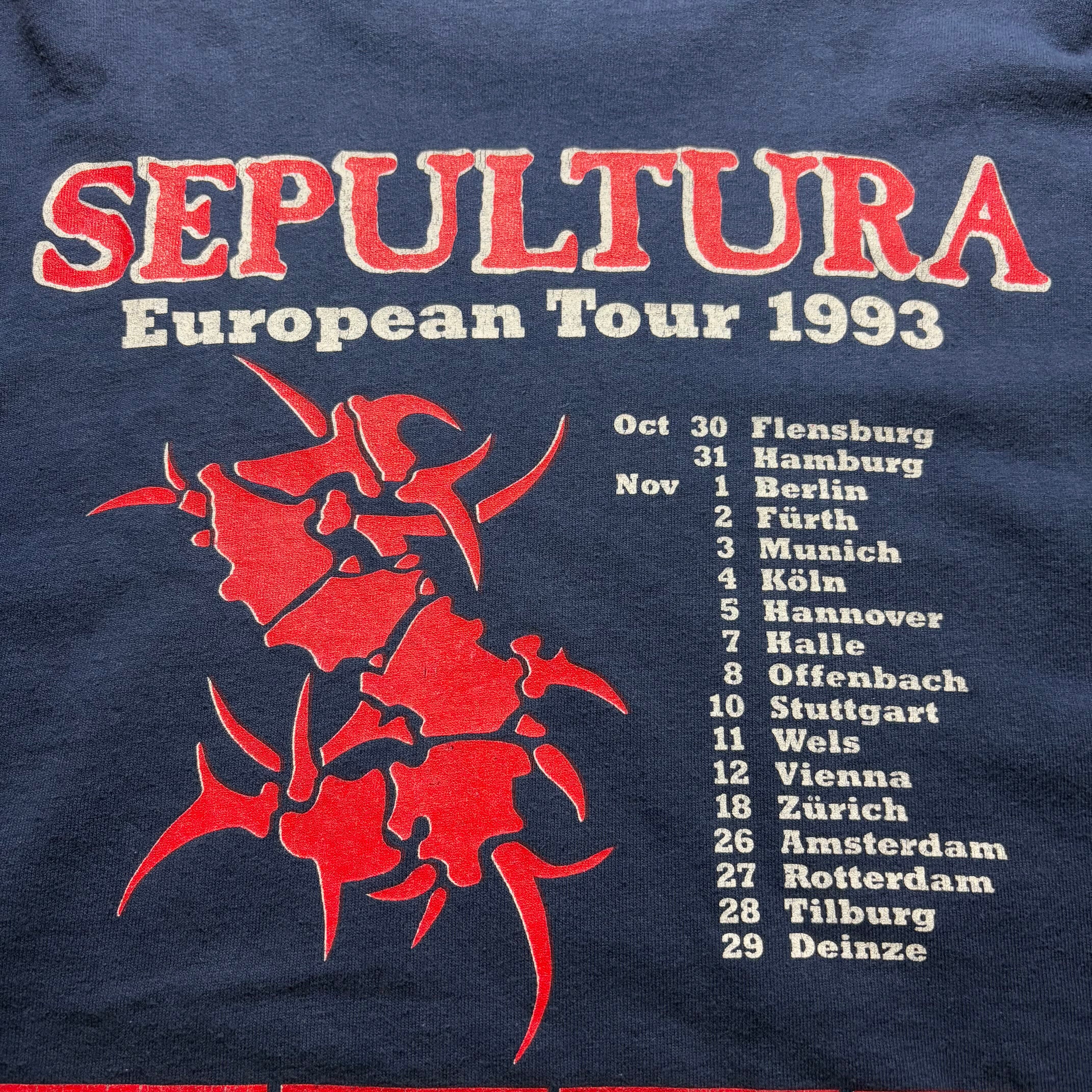 vintage 1993's SEPULTURA long sleeves music tee “Chaos A.D.