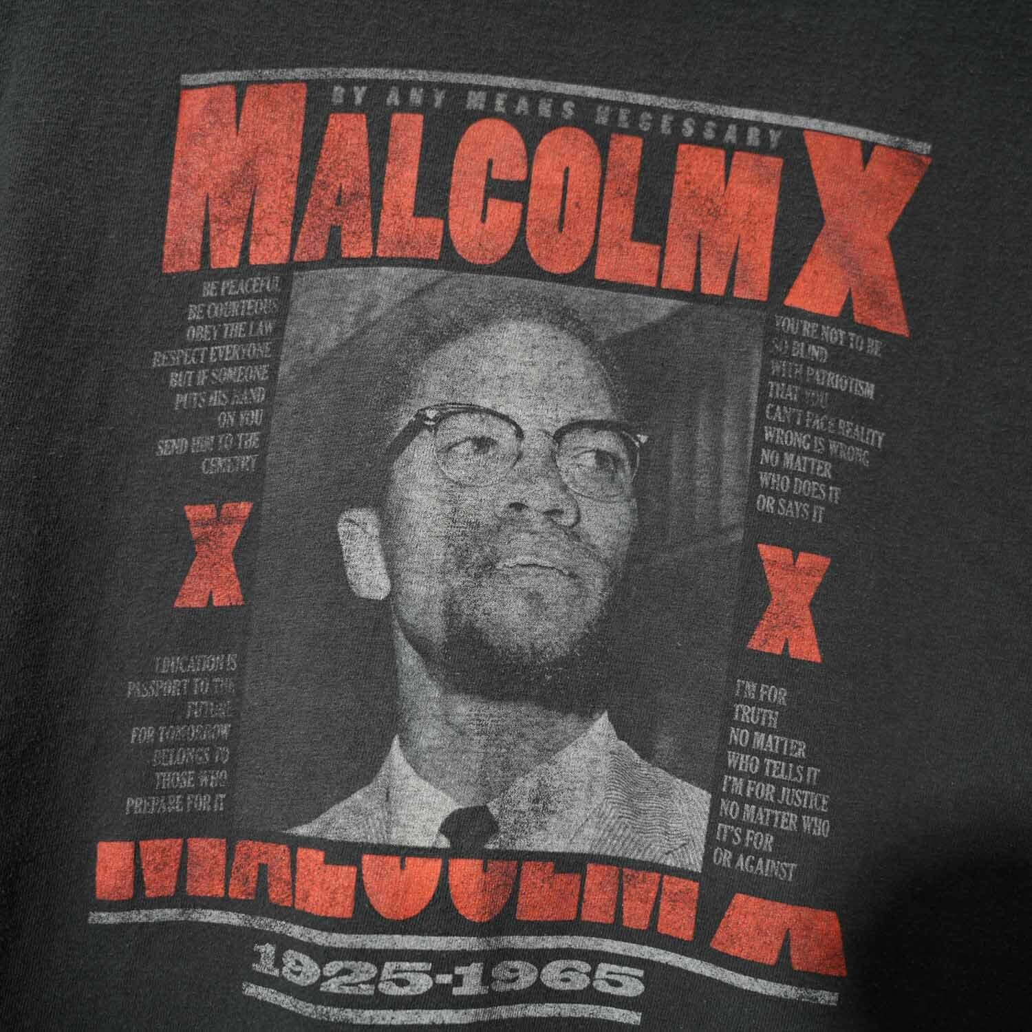 MALCOLM X マルコムX Tシャツ XLサイズ ブラック 偉人ヒストリー