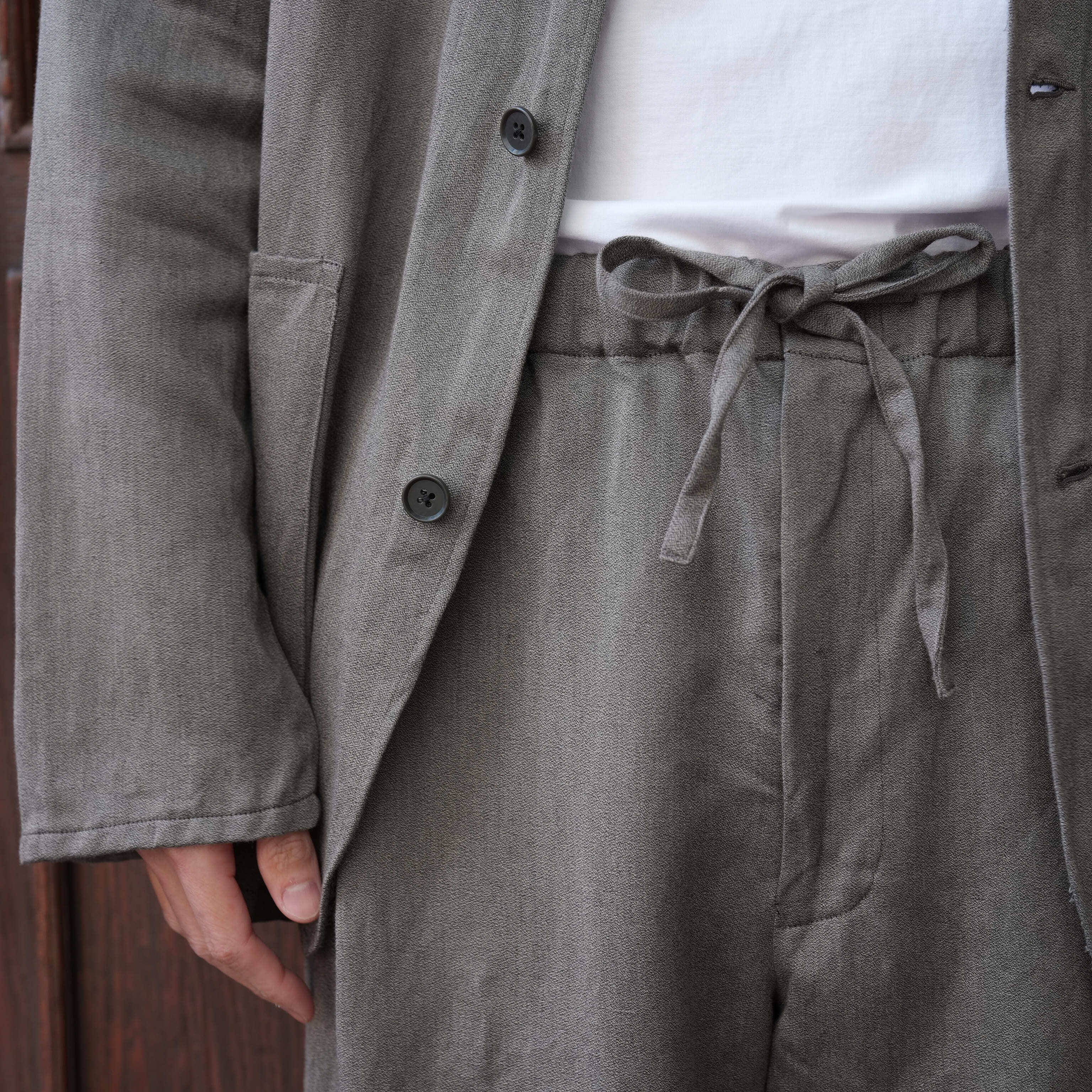 ス*ド様 26SS ULTERIOR WASHED C/L CORKSCREW ULTERIOR｜WASHED C/L CORKSCREW DRAWSTRING PANTS- STOTELA clothing