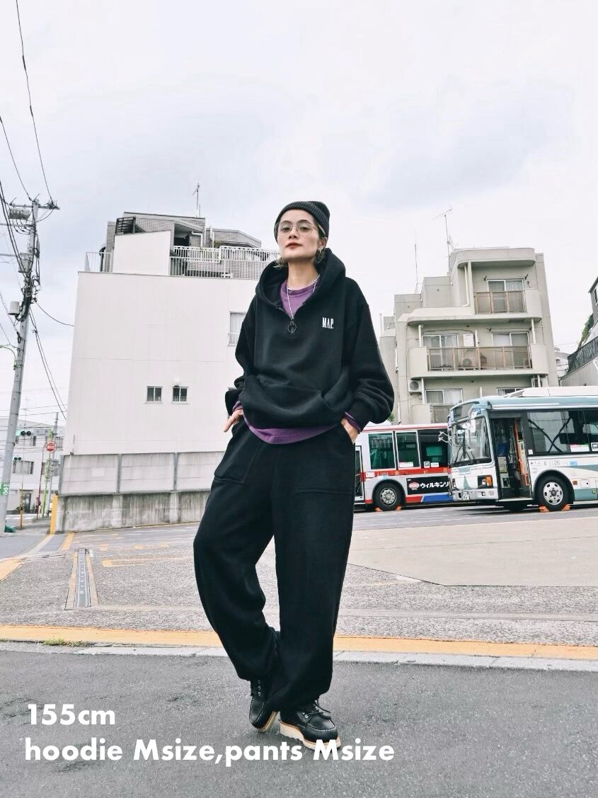 map. × DISCUS】SWEAT HOODIE / BLACK | OVERLAP CLOTHING