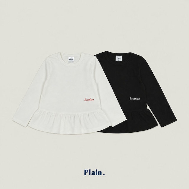 【取寄】plain|plain frill tee|プレーンフリルT|XS-XL|kids|26 autumn