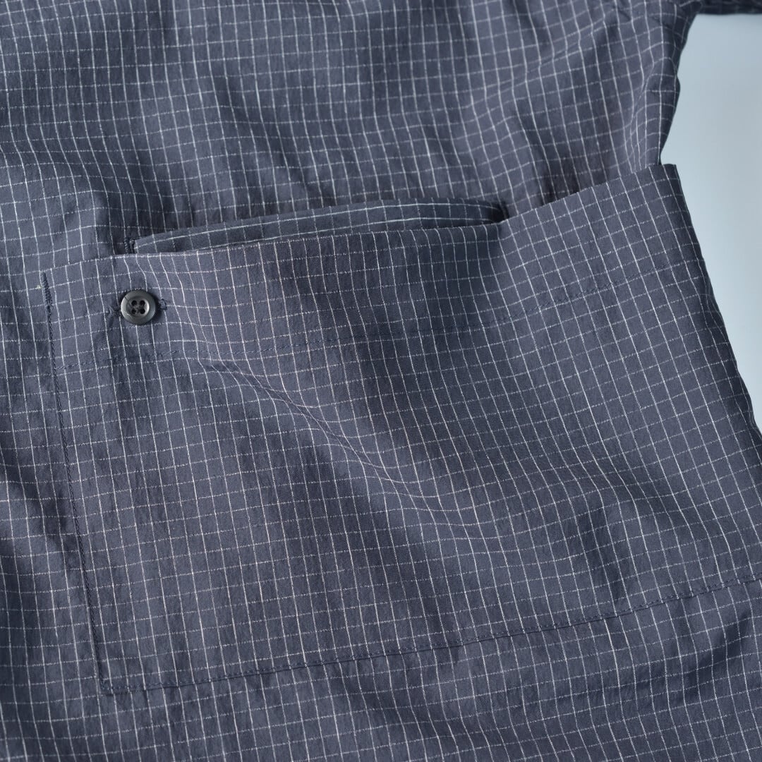 nisica ニシカ レギュラーカラーシャツ・ネイビーチェック【メンズ・送料無料】