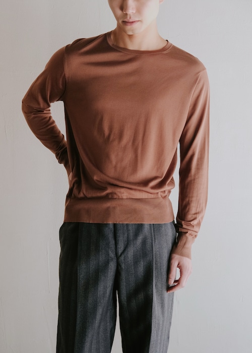 00-10's GUCCI wide ribbed silk cut-and-sew