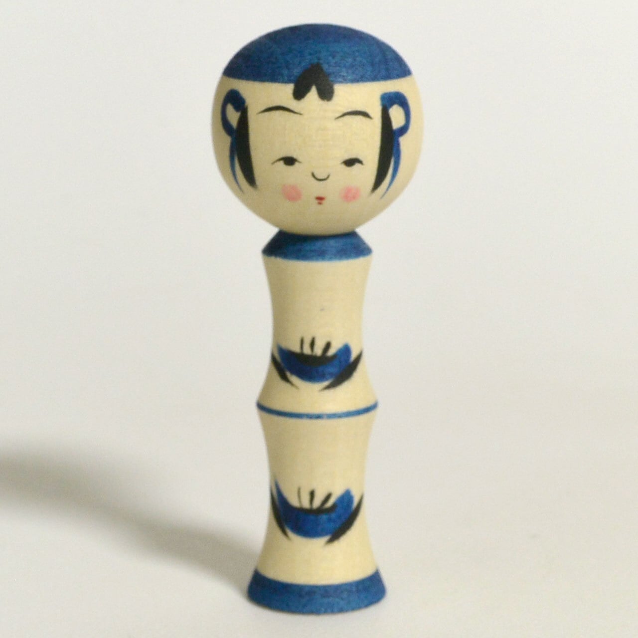 青のこけし（青のシリーズ） 約2寸 約6cm 鈴木明 工人（作並系）#2283