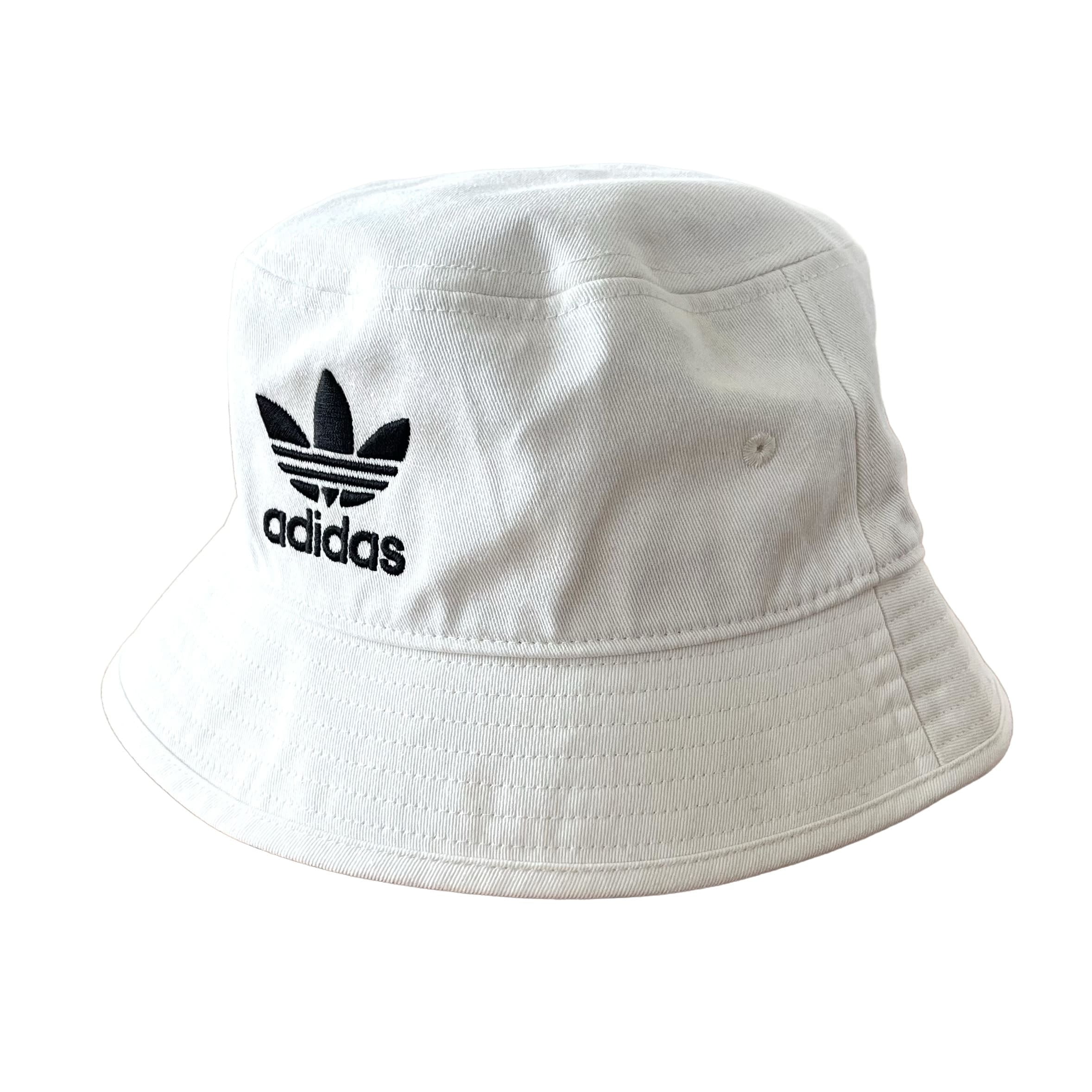 美品】アディダスオリジナルス バケットハット 白帽子 54-57 ユニ