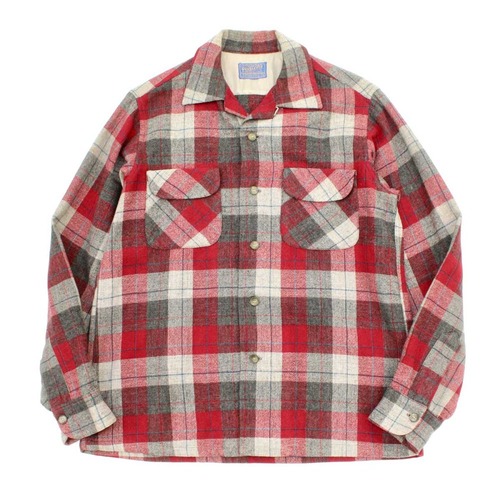 Pendleton Vintage Wool Board Shirt [PENDLETON] [Late 1950s~] Red Plaid M