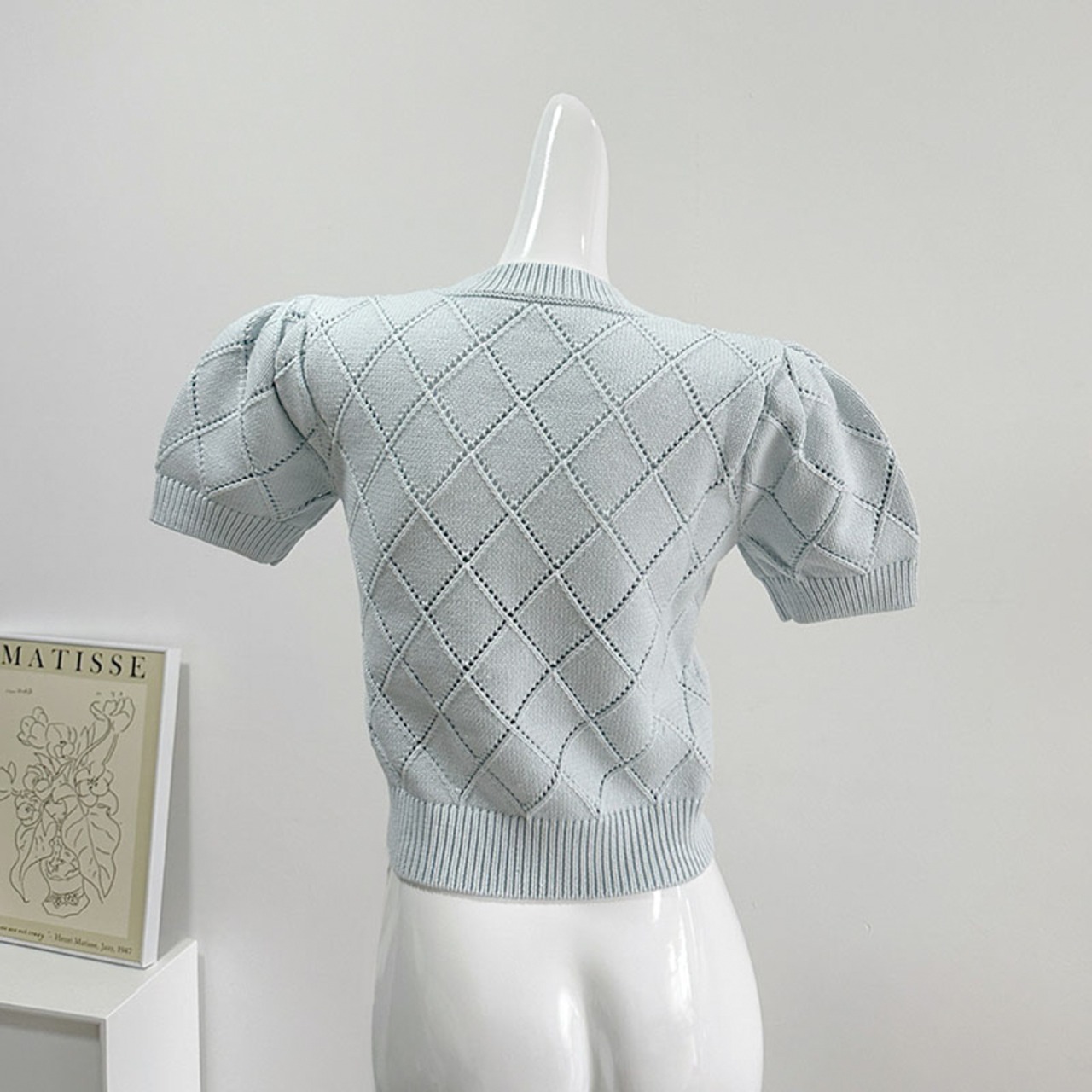 ストーンハーフスリーブニット LK1234