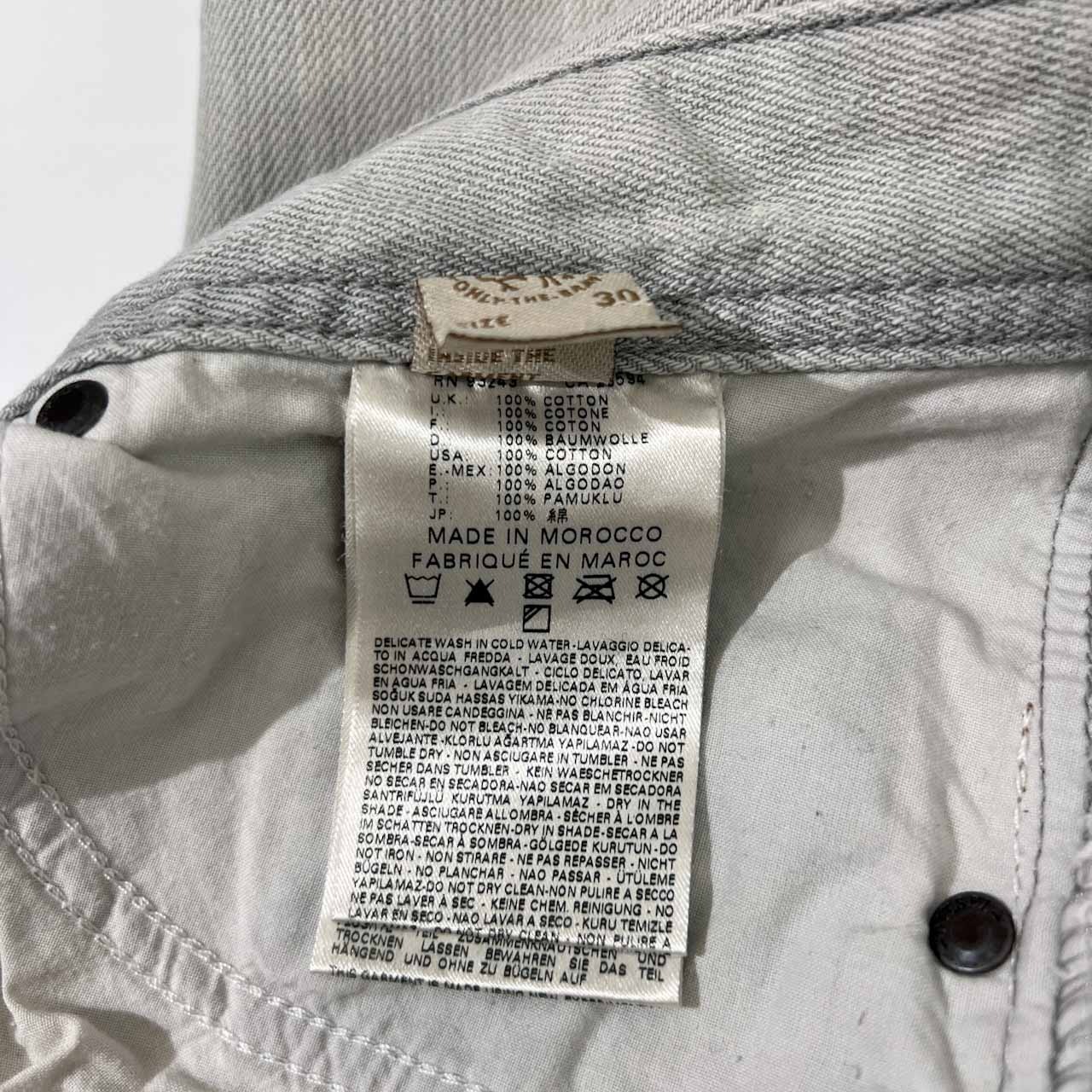 DIESEL ディーゼル DARRON 3D ホワイトデニム パンツ ジーンズ W30 /メンズ/ボタンフライ/ホワイトグレー系