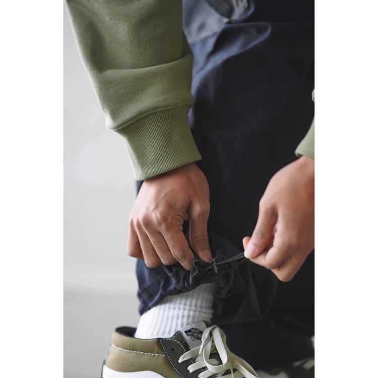 ★COLOR BLOCK MULTI-POCKET STRAIGHT PANTS　　　A0721