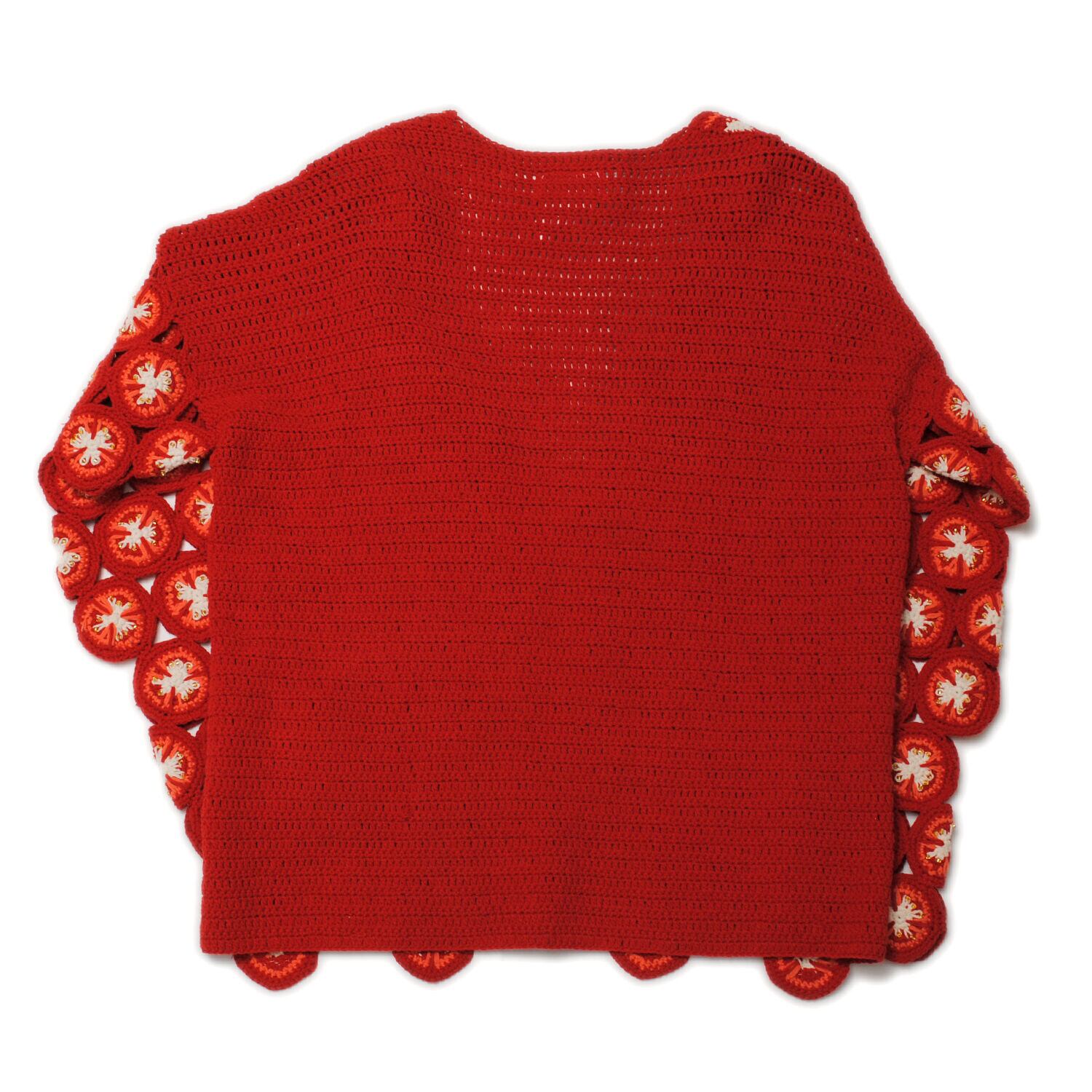 doublet CROCHET CUT FRUITS CARDIGAN(TOMATO) 22SS38KN61 | IAAAM