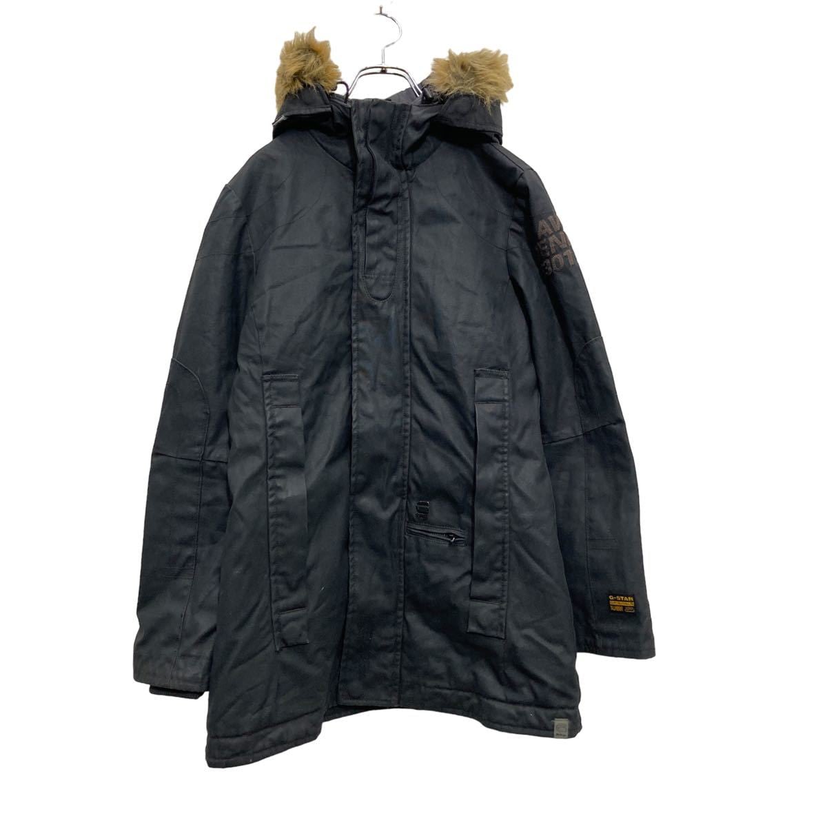 G-STAR RAW モッズコート Sサイズ ジースターロウ 中綿 コットンジャケット 黒 ブラック 古着卸 アメリカ仕入 a506-6780