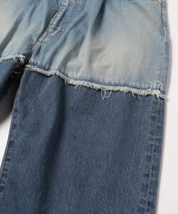 JieDa 2TONE BAGGY DENIM PANTS (IND). Jie-23W-PT02 | IAAAM ONLINE STORE